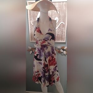 Cristinalove Floral Halter Neck Dress